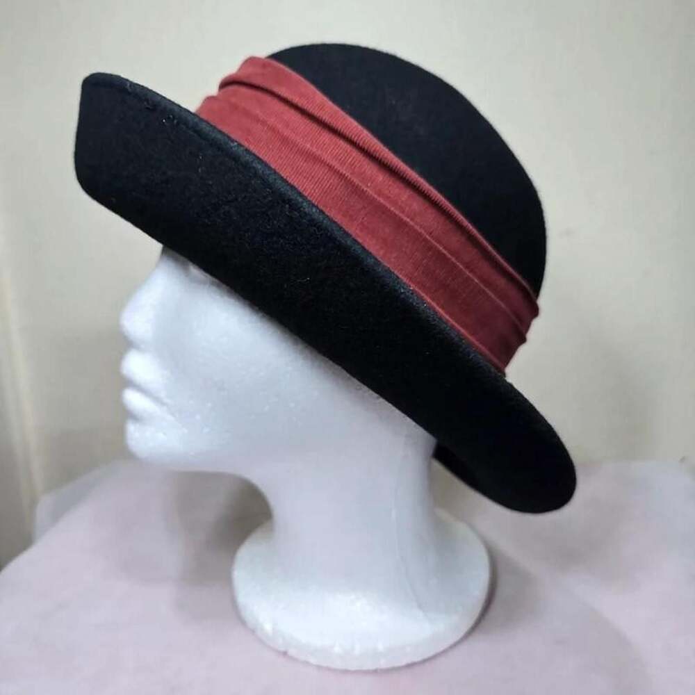 Laura Ashley Vintage 100% Wool Wide Brim Hat - Picture 3 of 8